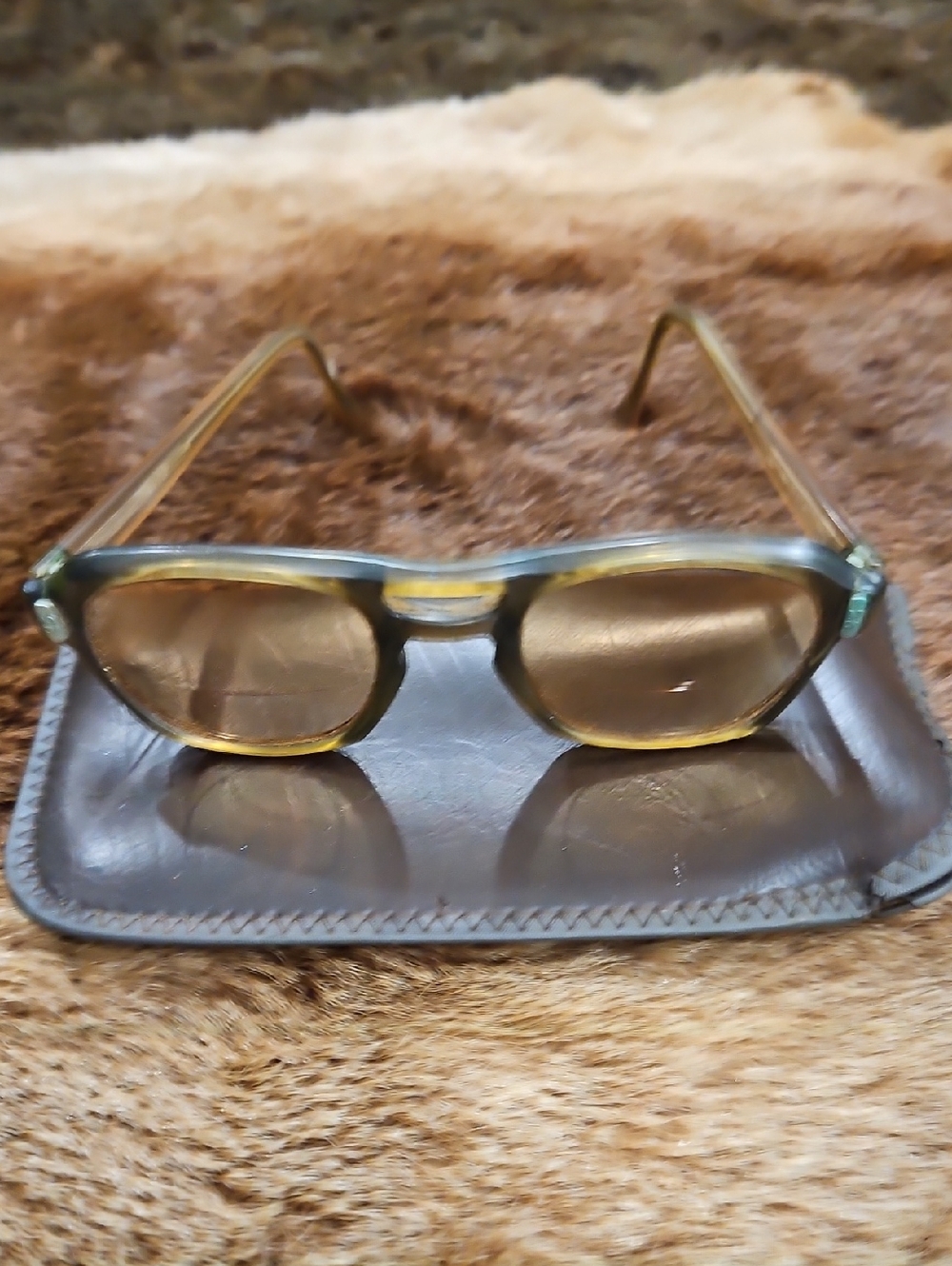 AMERICAN OPTICAL Vintage Amber Tinted Sunglasses.